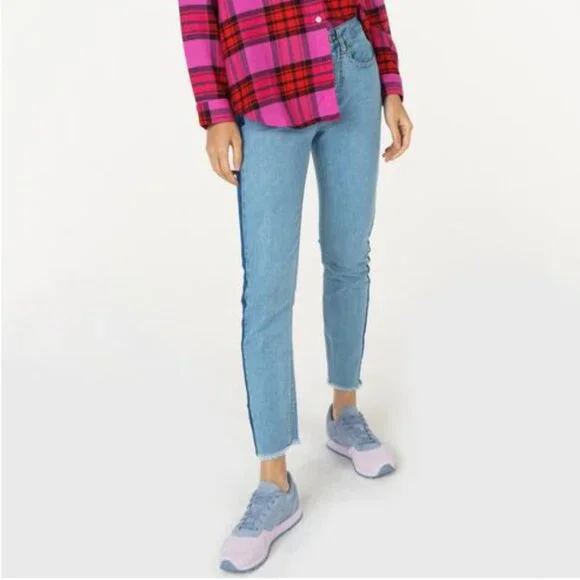 ROXY Cloudy Days Boyfriend Fit Two-Tone Jeans Like New ✨ - Picture 14 of 16